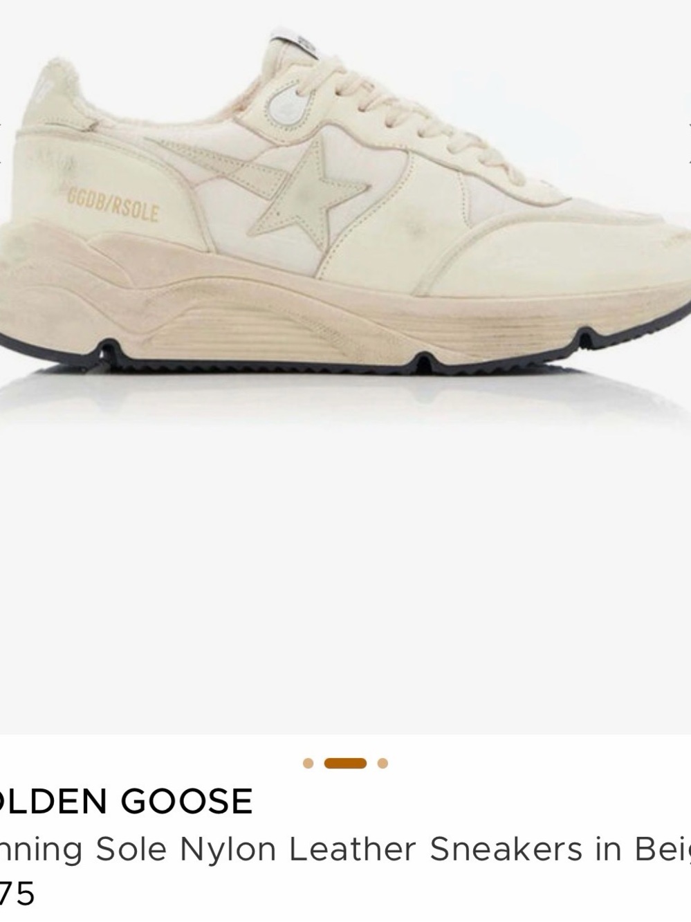 Golden Goose Women's Beige Cream Platform Sneakers with Star Detail - Picture 5 of 5